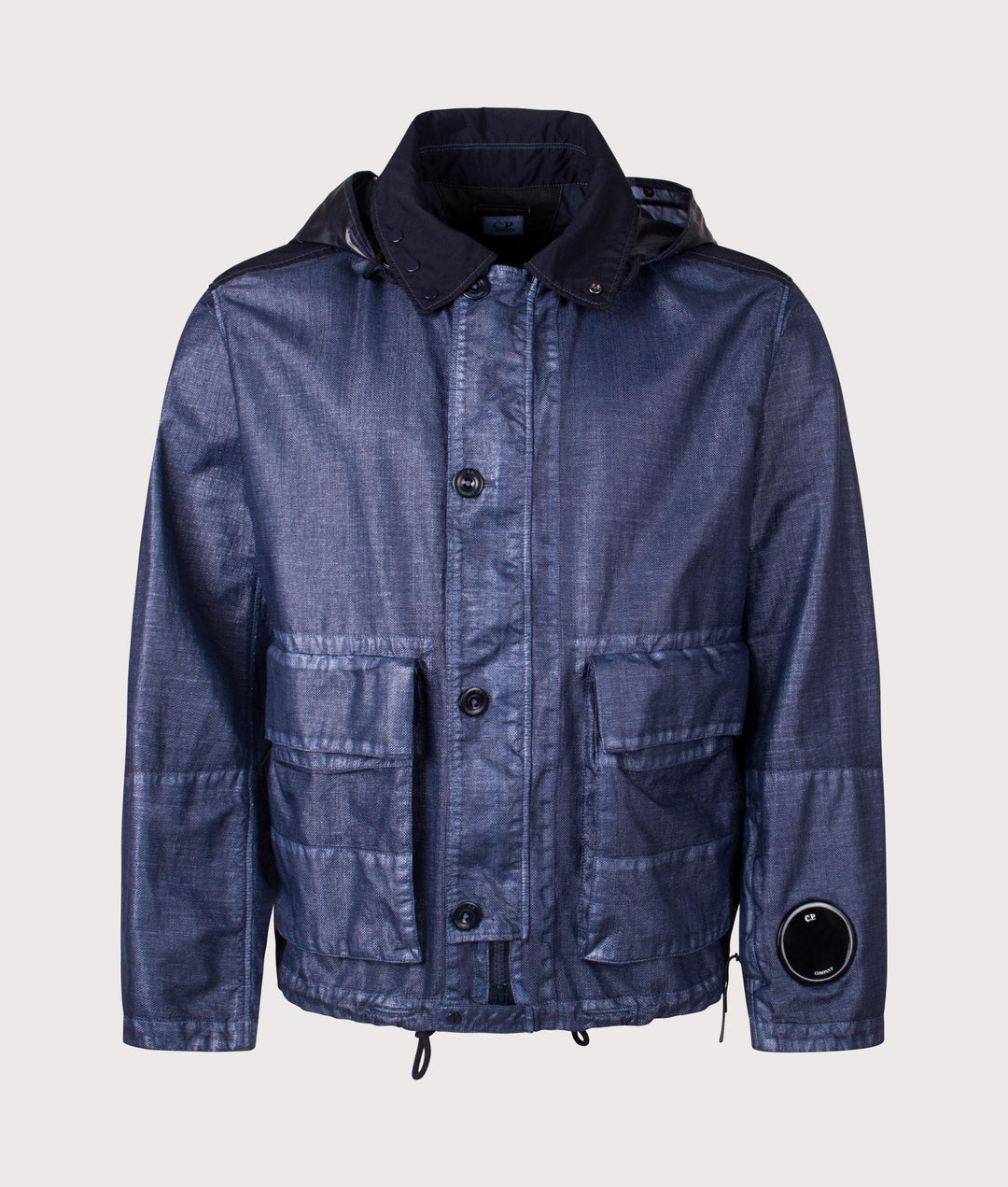 Cp Company Rafia Mille Goggle Jacket In Oceana