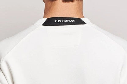 Cp Company 023A Diagonal Raised Lens Sweatshirt In White