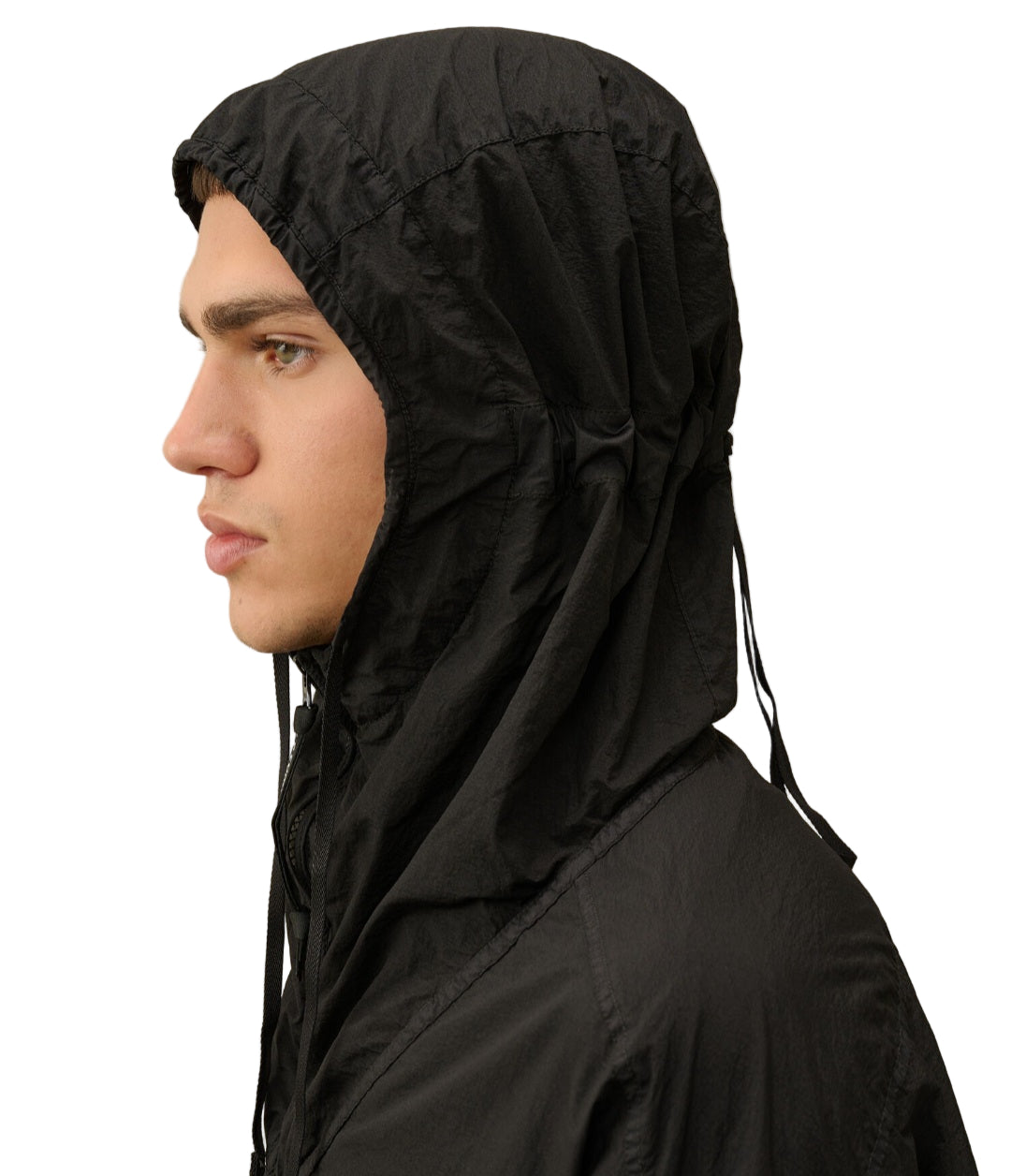 Cp Company Loose Fit Taylon L Hooded Smock In Black