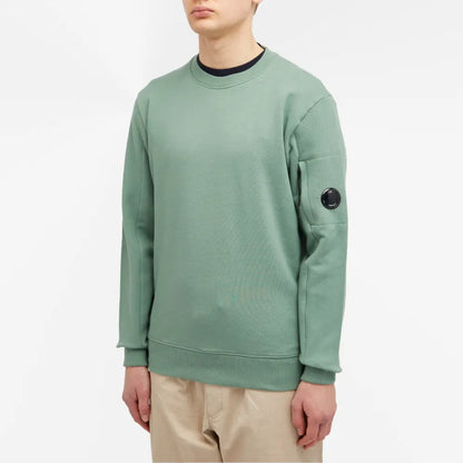 Cp Company 16CM Diagonal Raised Lens Sweatshirt Green Bay