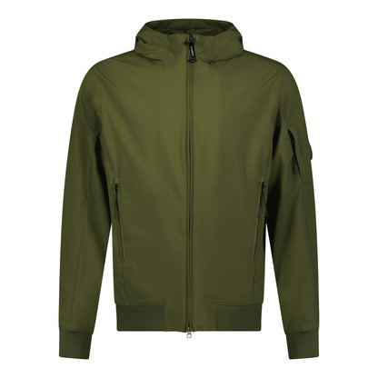 Cp Company S/S Lens Soft Shell Jacket In Ivy Green