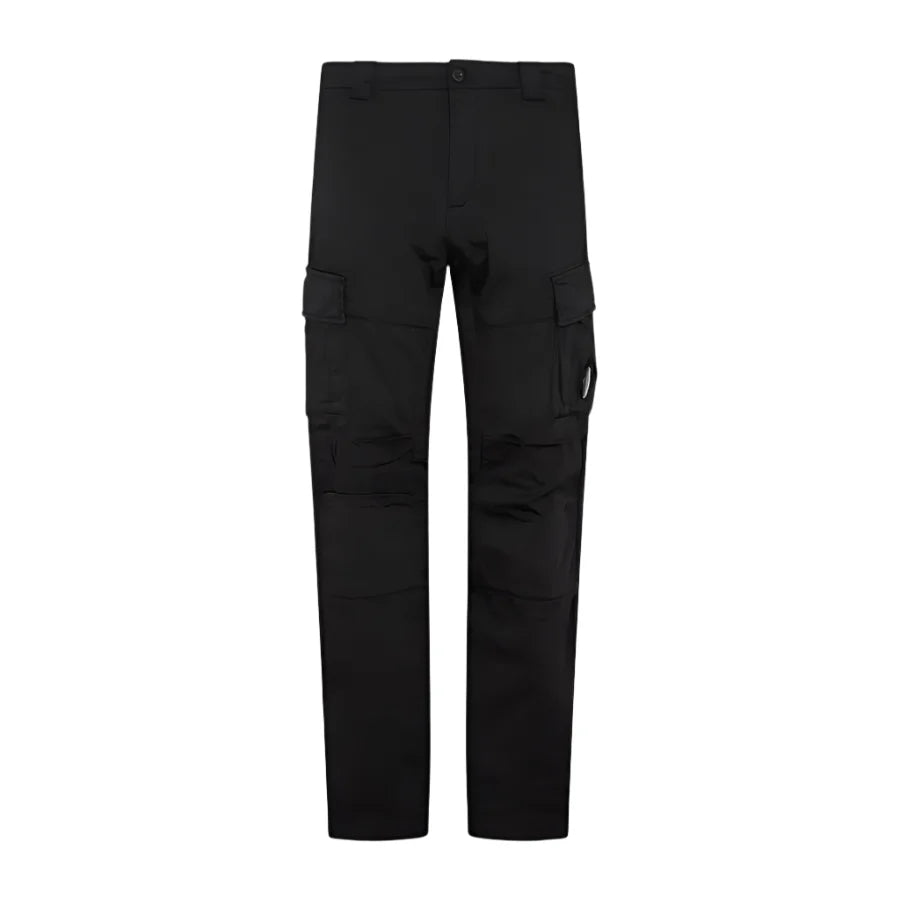 Cp Company 056A Stretch Sateen Cargo Pants In Black