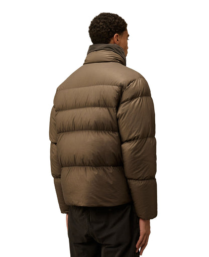 Cp Company 265A Lens Bi-Tm Down Jacket In Walnut Brown