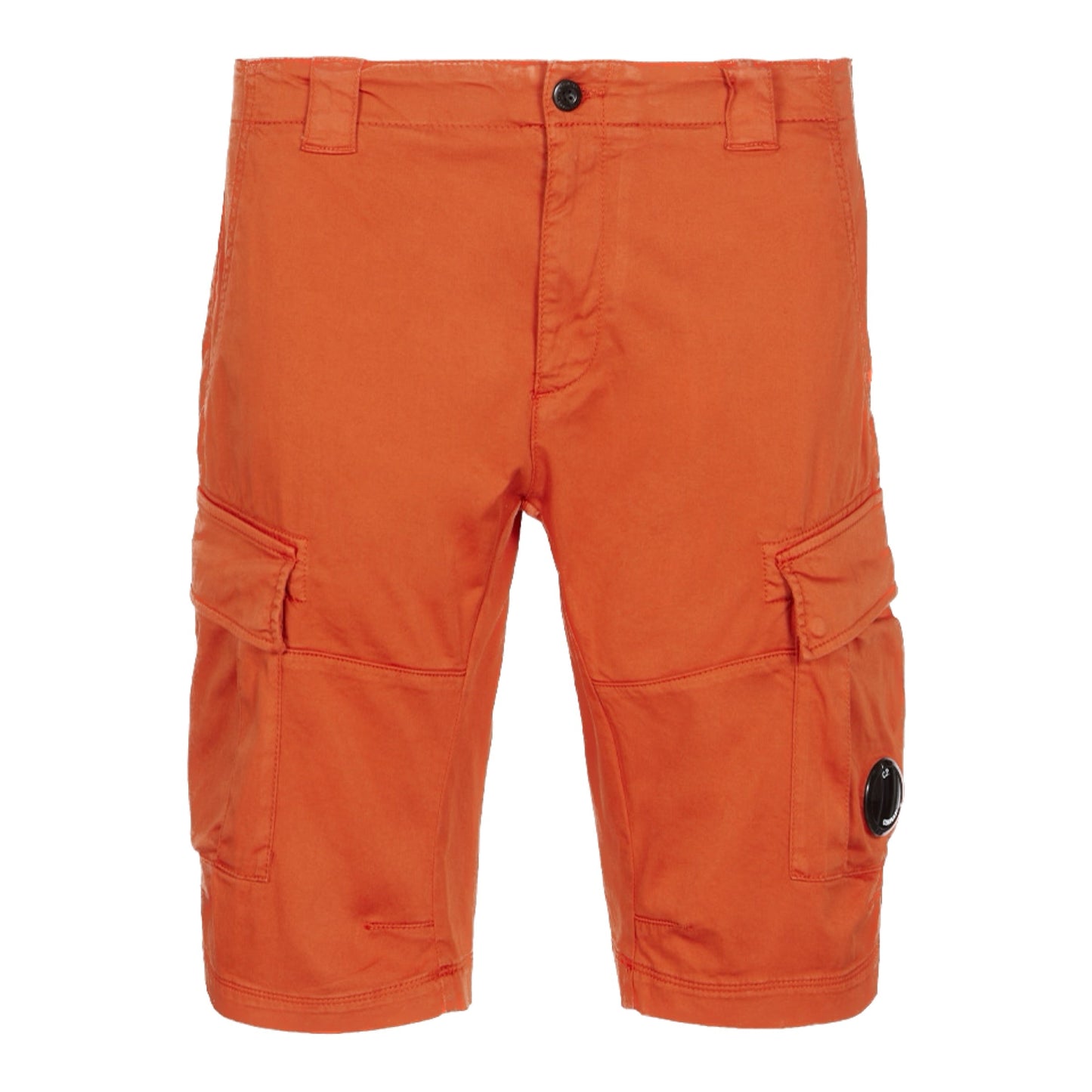 Cp Company 116A Satin Stretch Lens Cargo Shorts Harvest Pumpkin