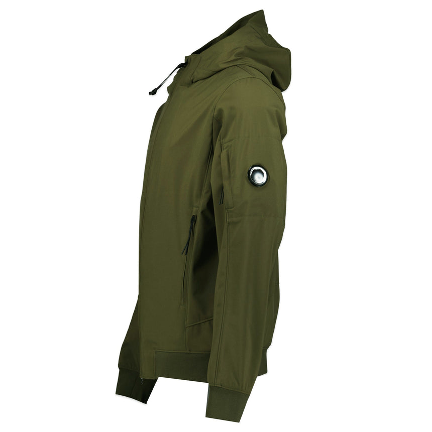 Cp Company S/S Lens Soft Shell Jacket In Ivy Green
