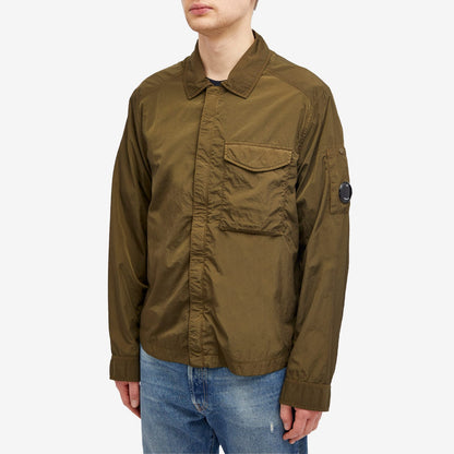 Cp Company Chrome-R Overshirt In 041A Ivy Green