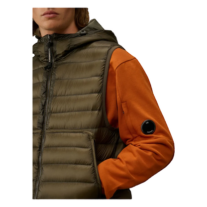 Cp Company D.D Shell Down Gilet In Butternut Brown