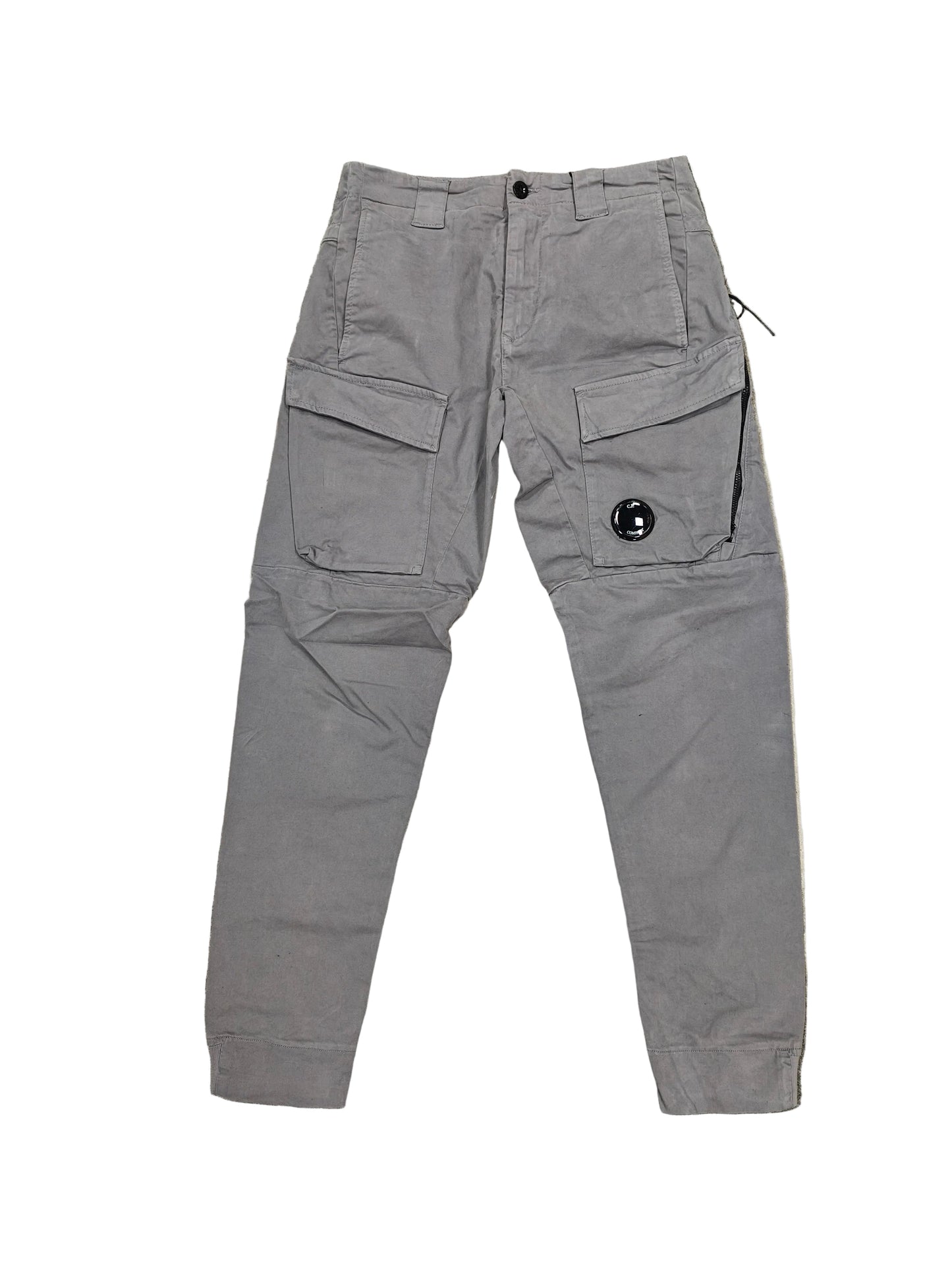 Cp Company 231A Satin Stretch Lens Cargo Pants In Excalibur Grey