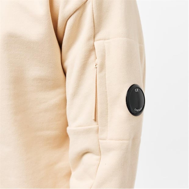 Cp Company 16cm Diagonal Raised Quarter Zip Lens Sweatshirt In Pistachio Shell