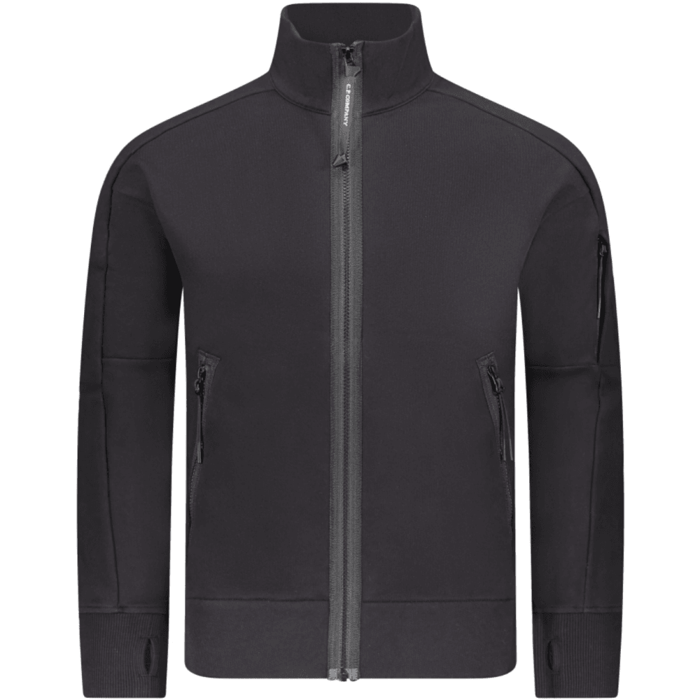 Cp Company Diagonal Raised Lens Full Zip In Navy