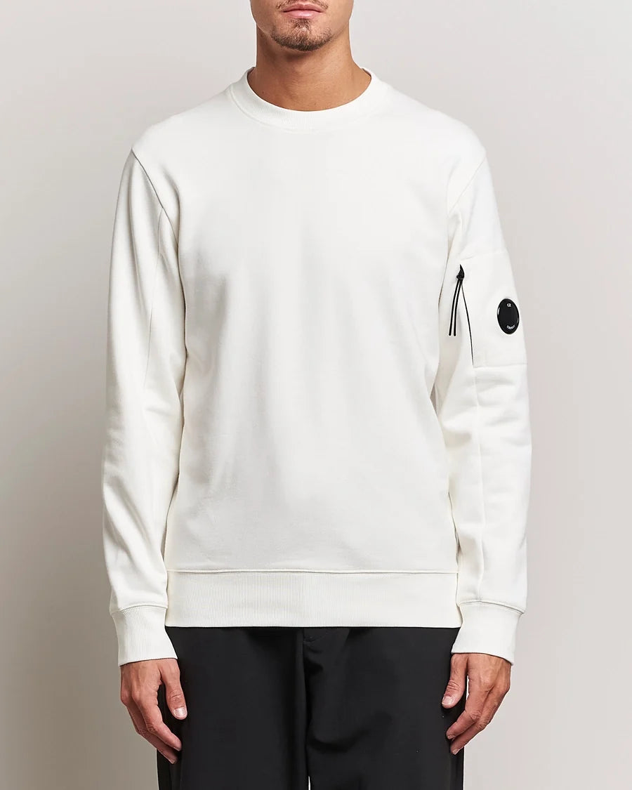 Cp Company 023A Diagonal Raised Lens Sweatshirt In White