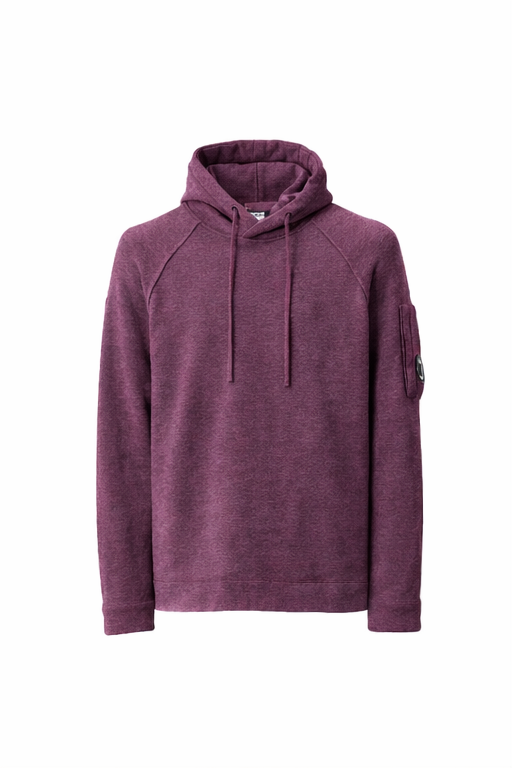 Cp Company Alpaca Wool Blend Lens Hooded Knit In Potent Purple