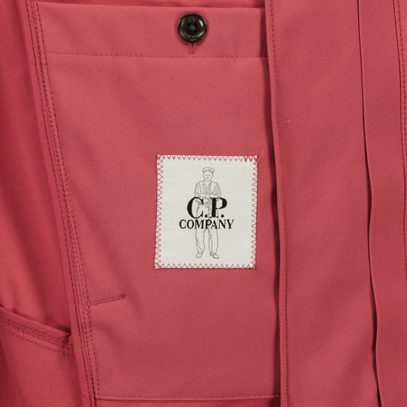 Cp Company S/S Lens Soft Shell Jacket In Red Bud
