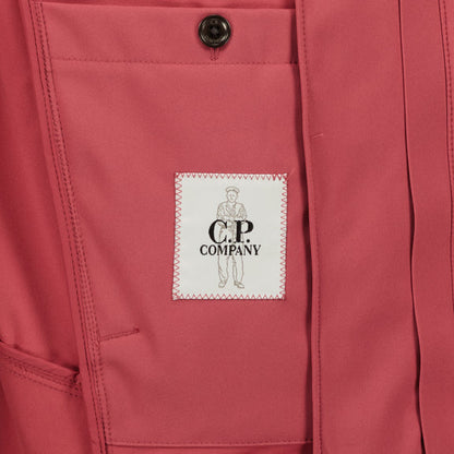 Cp Company S/S Lens Soft Shell Jacket In Red Bud