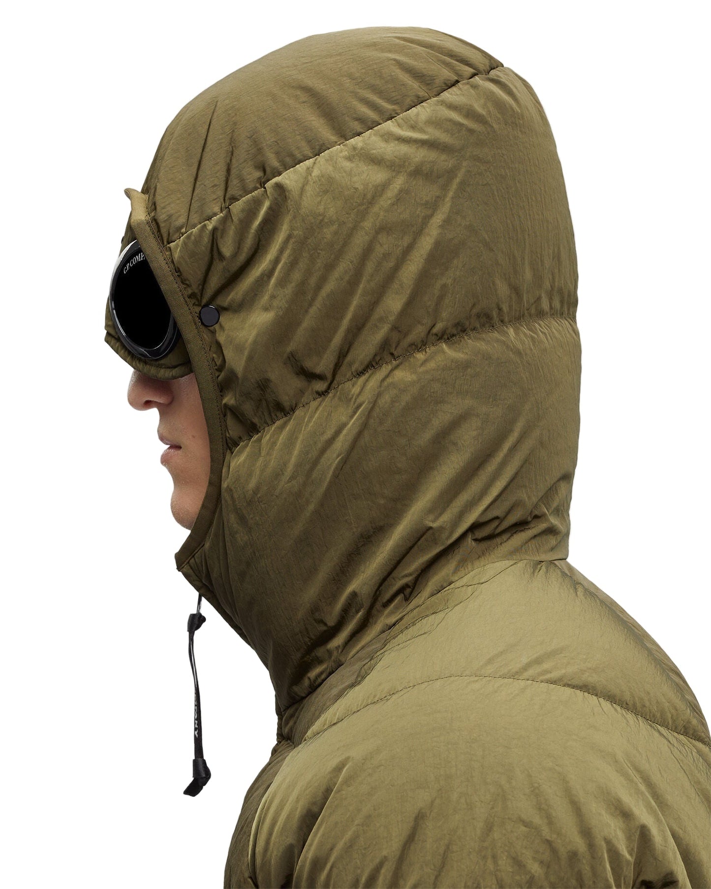 Cp Company Eco-Chrome R Goggle Down Jacket in Ivy Green