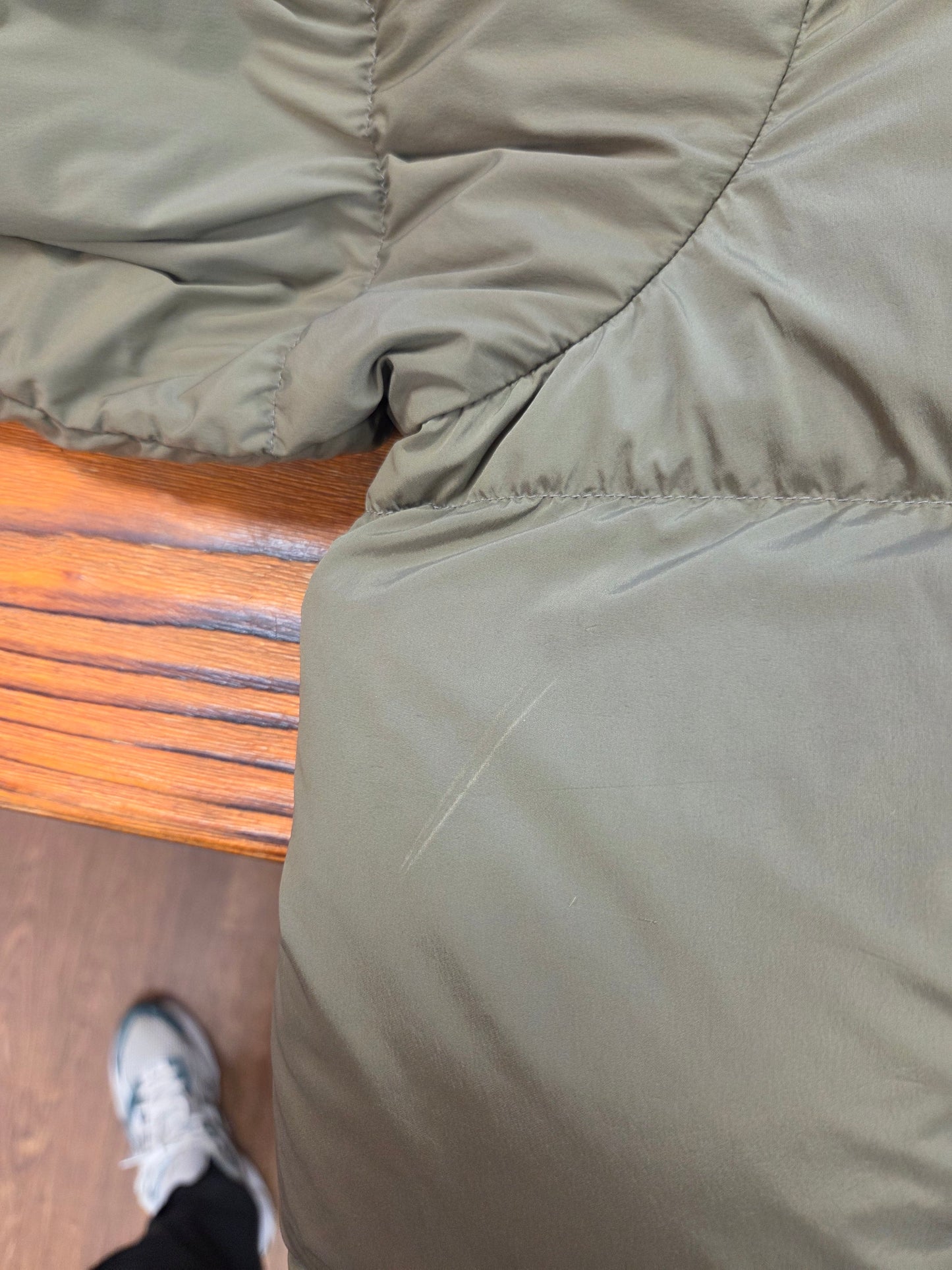 Cp Company 202A Lens Button Nycra-R Long Down Jacket ( 2 small defects see pics ) In Walnut Brown