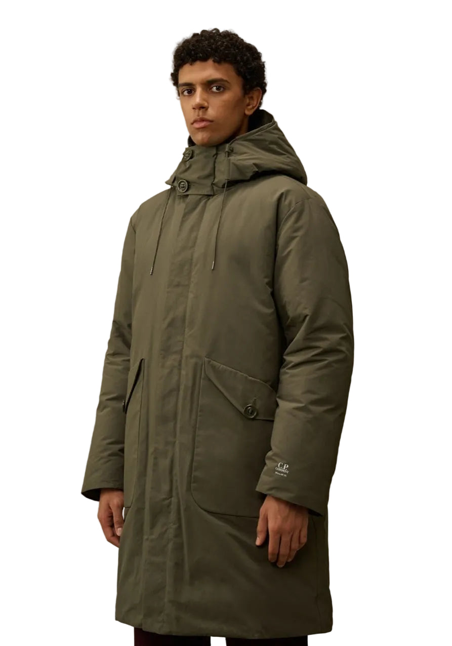 Cp Company Loose Fit Micro-M Down Parka In Grape Leaf