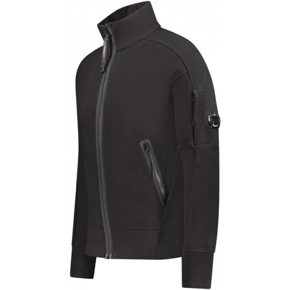 Cp Company Diagonal Raised Lens Full Zip In Navy