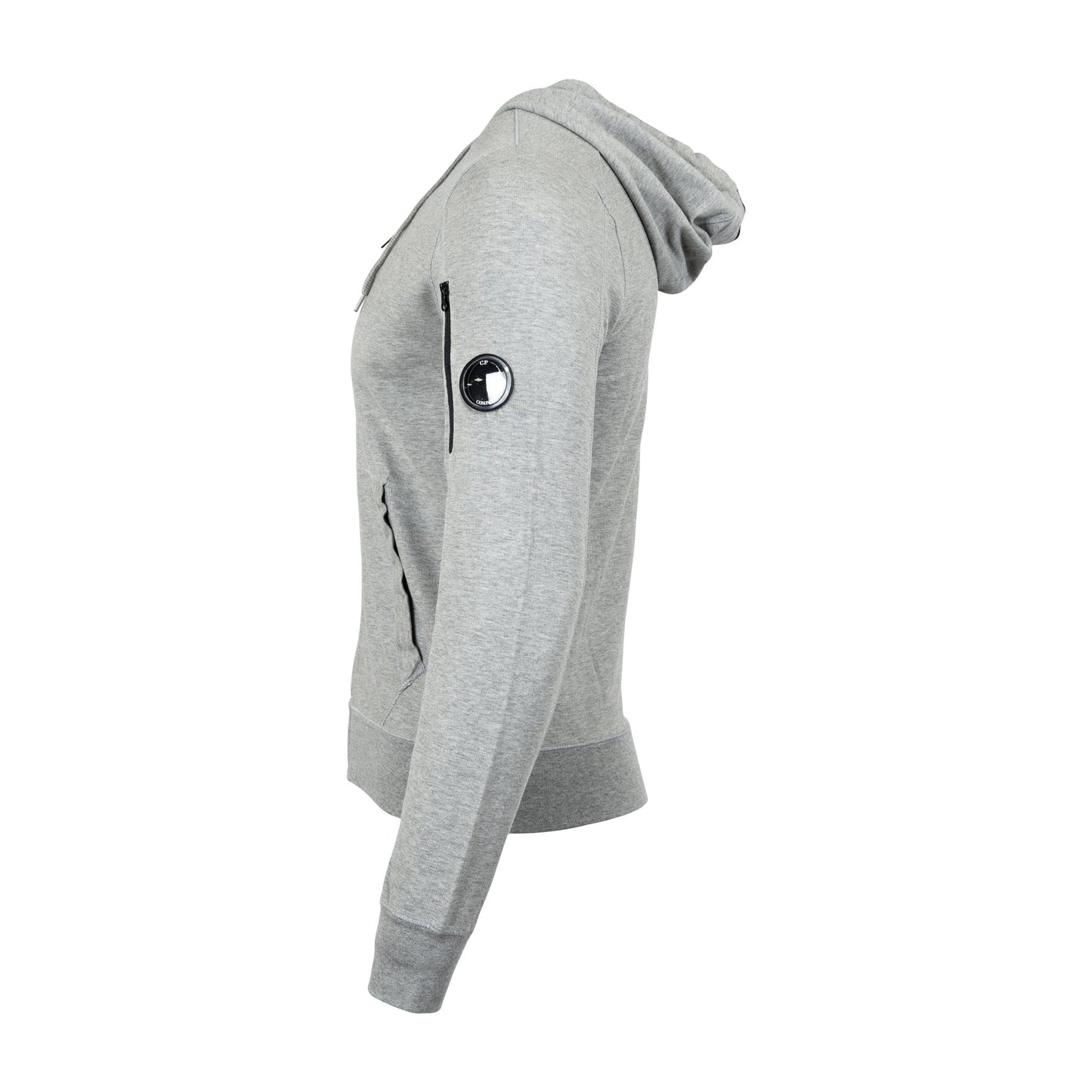 Cp Company Hooded Lens Full Zip In Grey M93