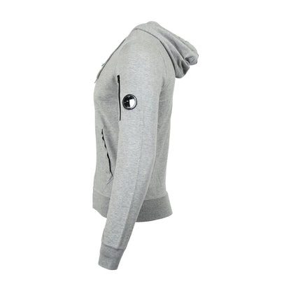 Cp Company Hooded Lens Full Zip In Grey M93