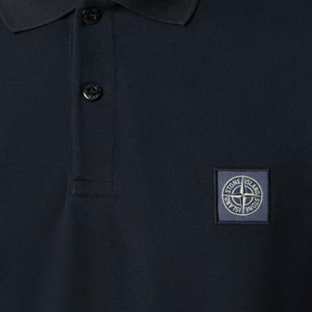 [Stone Island] 50/2 Cotton Pique Compass Patch Polo