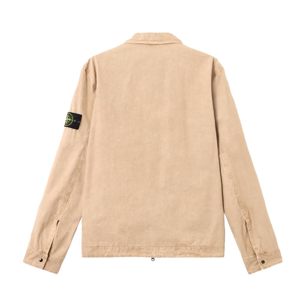 [Stone Island] Brushed Cotton Canvas "Old" Effect Overshirt