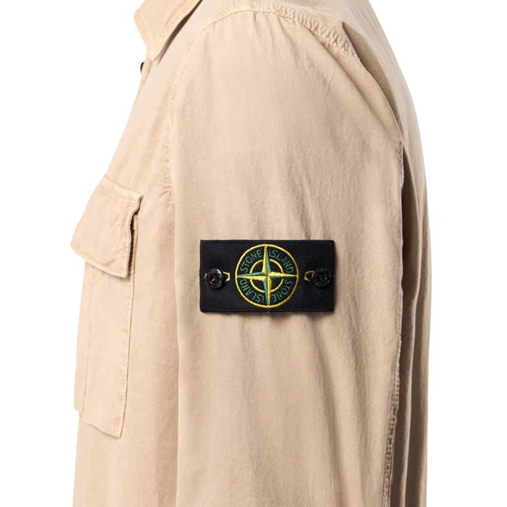 [Stone Island] Brushed Cotton Canvas "Old" Effect Overshirt