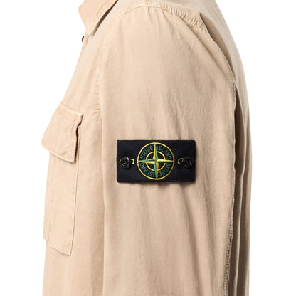 [Stone Island] Brushed Cotton Canvas "Old" Effect Overshirt