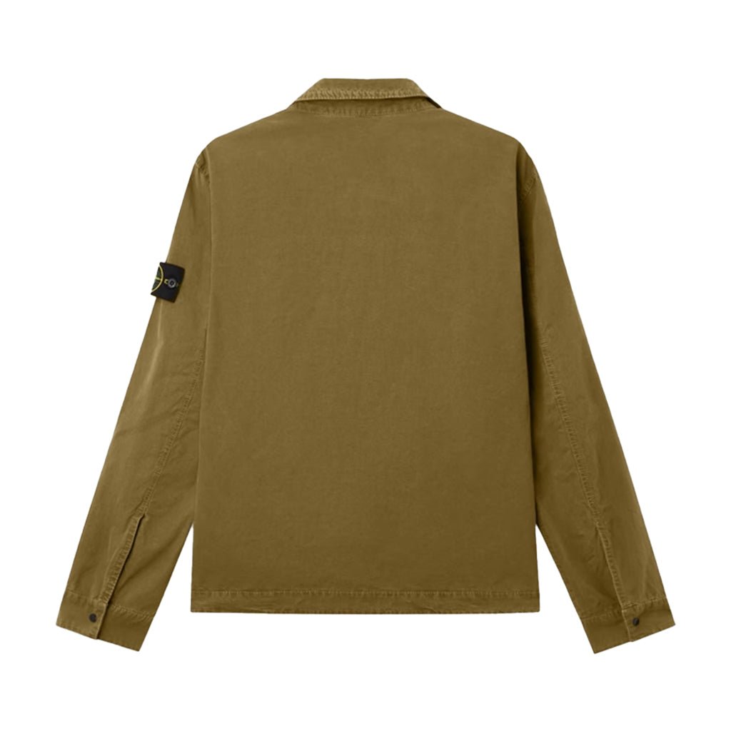 [Stone Island] Brushed Cotton Canvas "Old" Effect Overshirt