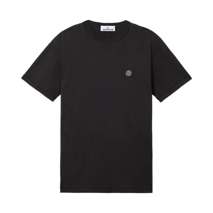 [Stone Island] Compass Logo Cotton T-Shirt in Black