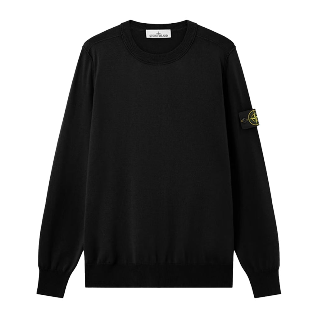Stone Island Cotton Crewneck Sweatshirt With Rolled Up Edges
