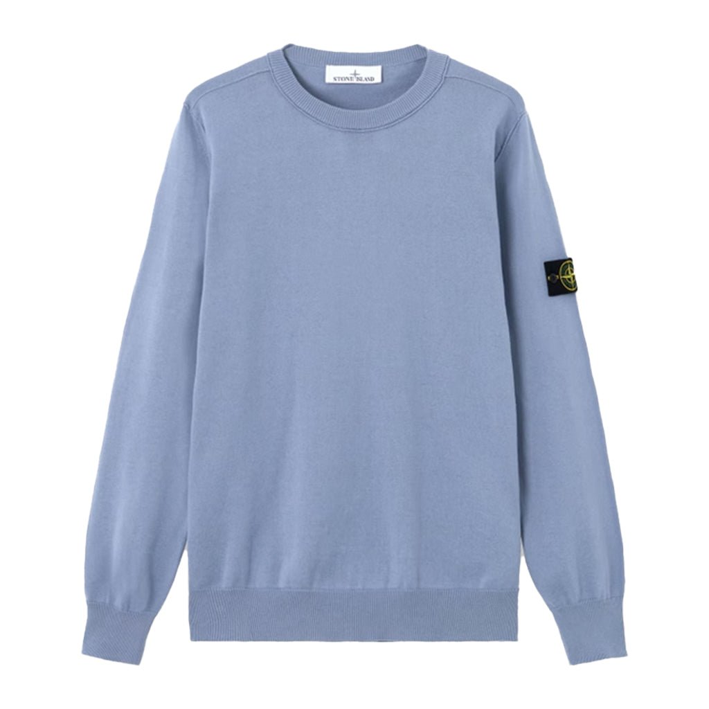 Stone Island Cotton Crewneck Sweatshirt With Rolled Up Edges