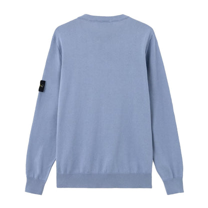 Stone Island Cotton Crewneck Sweatshirt With Rolled Up Edges