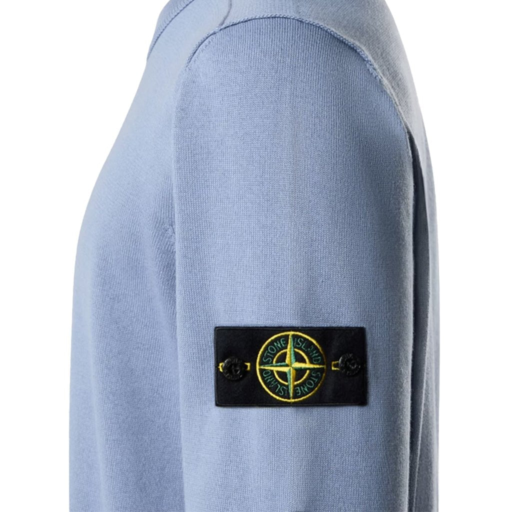 Stone Island Cotton Crewneck Sweatshirt With Rolled Up Edges