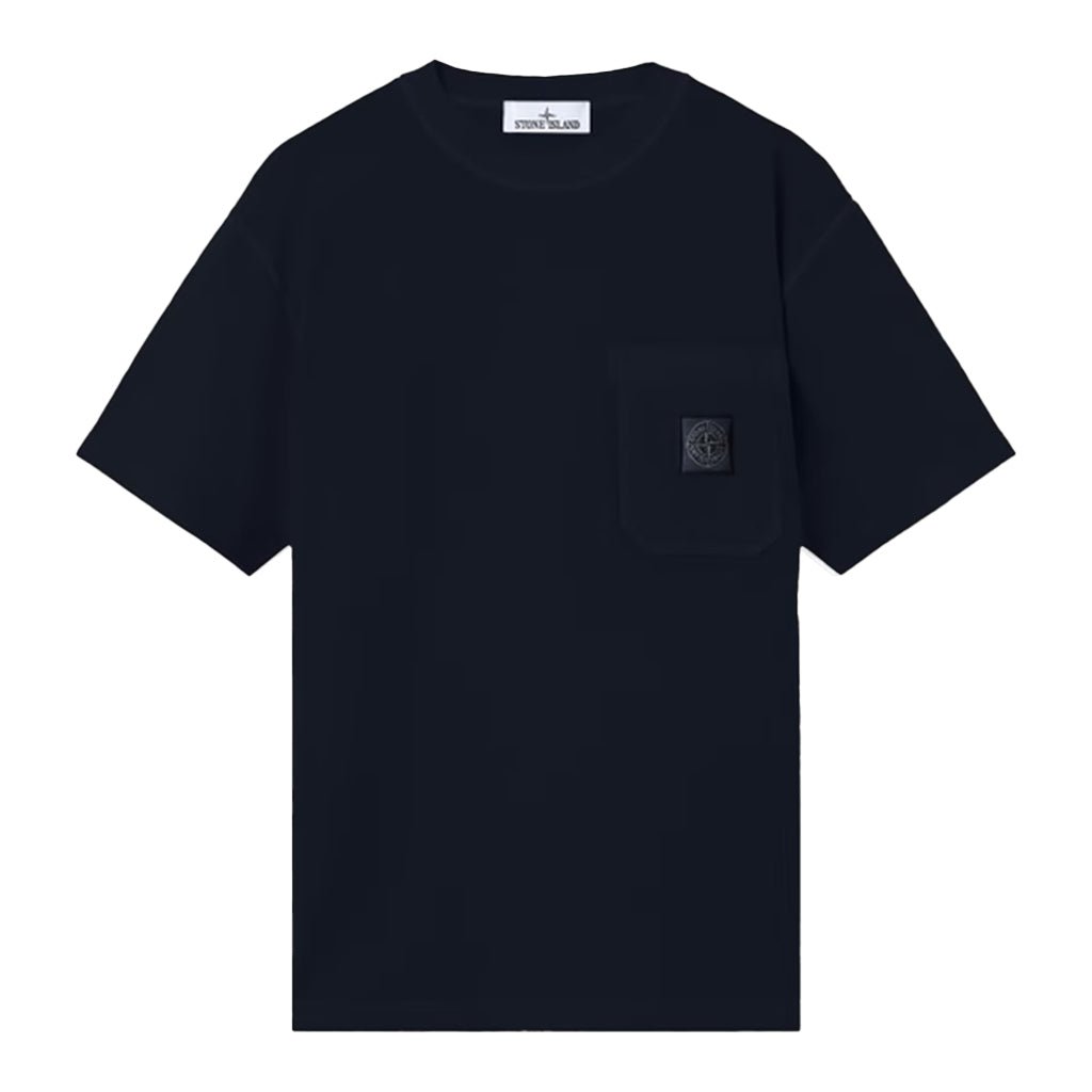 [Stone Island] Cotton "Fissato" Effect Pocket Compass T-Shirt