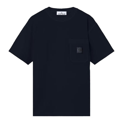 [Stone Island] Cotton "Fissato" Effect Pocket Compass T-Shirt