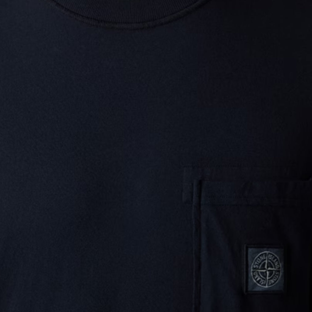 [Stone Island] Cotton "Fissato" Effect Pocket Compass T-Shirt