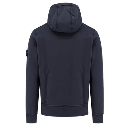 [Stone Island]Cotton Fleece Hooded Sweatshirt in Ink