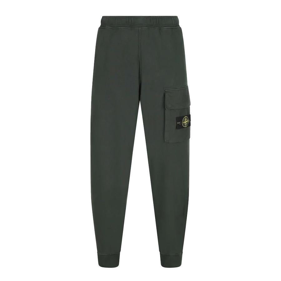 [Stone Island] Cotton Fleece Regular Fit Joggers in Juniper