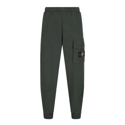 [Stone Island] Cotton Fleece Regular Fit Joggers in Juniper