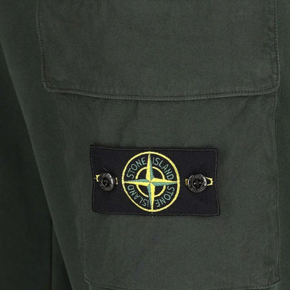 [Stone Island] Cotton Fleece Regular Fit Joggers in Juniper