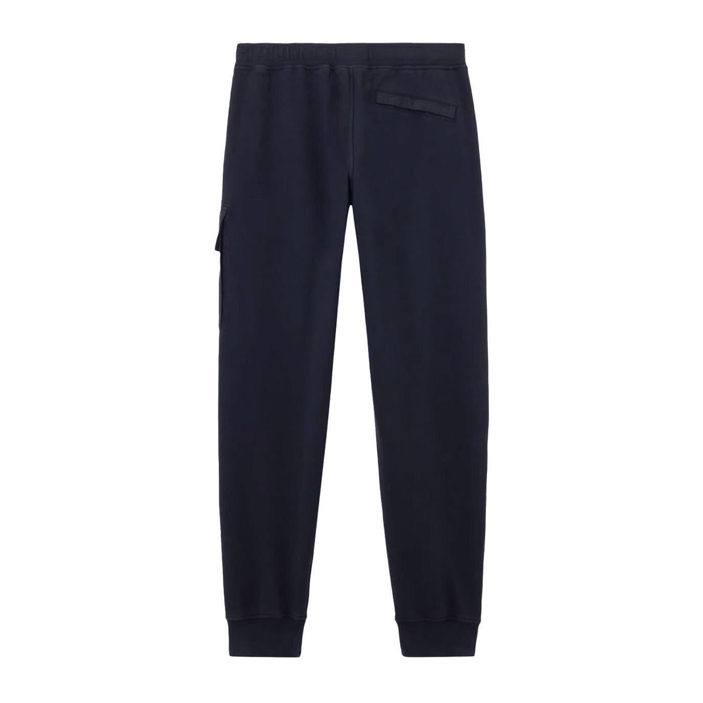 [Stone Island] Cotton Fleece Regular Fit Joggers in Navy