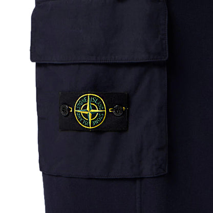 [Stone Island] Cotton Fleece Regular Fit Joggers in Navy