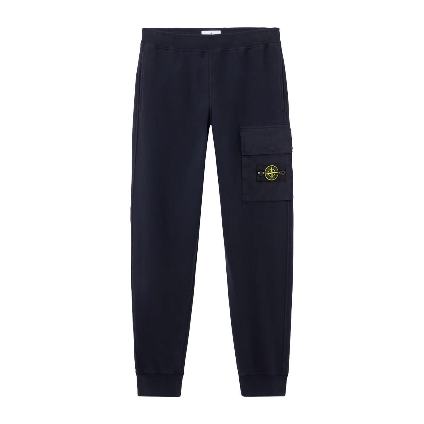 [Stone Island] Cotton Fleece Regular Fit Joggers in Navy