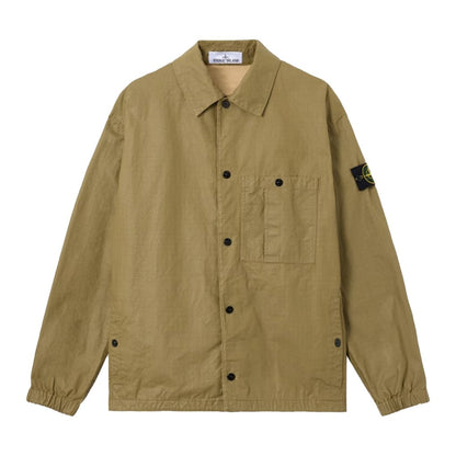 [Stone Island] Double-Coated Cotton Ripstop Overshirt