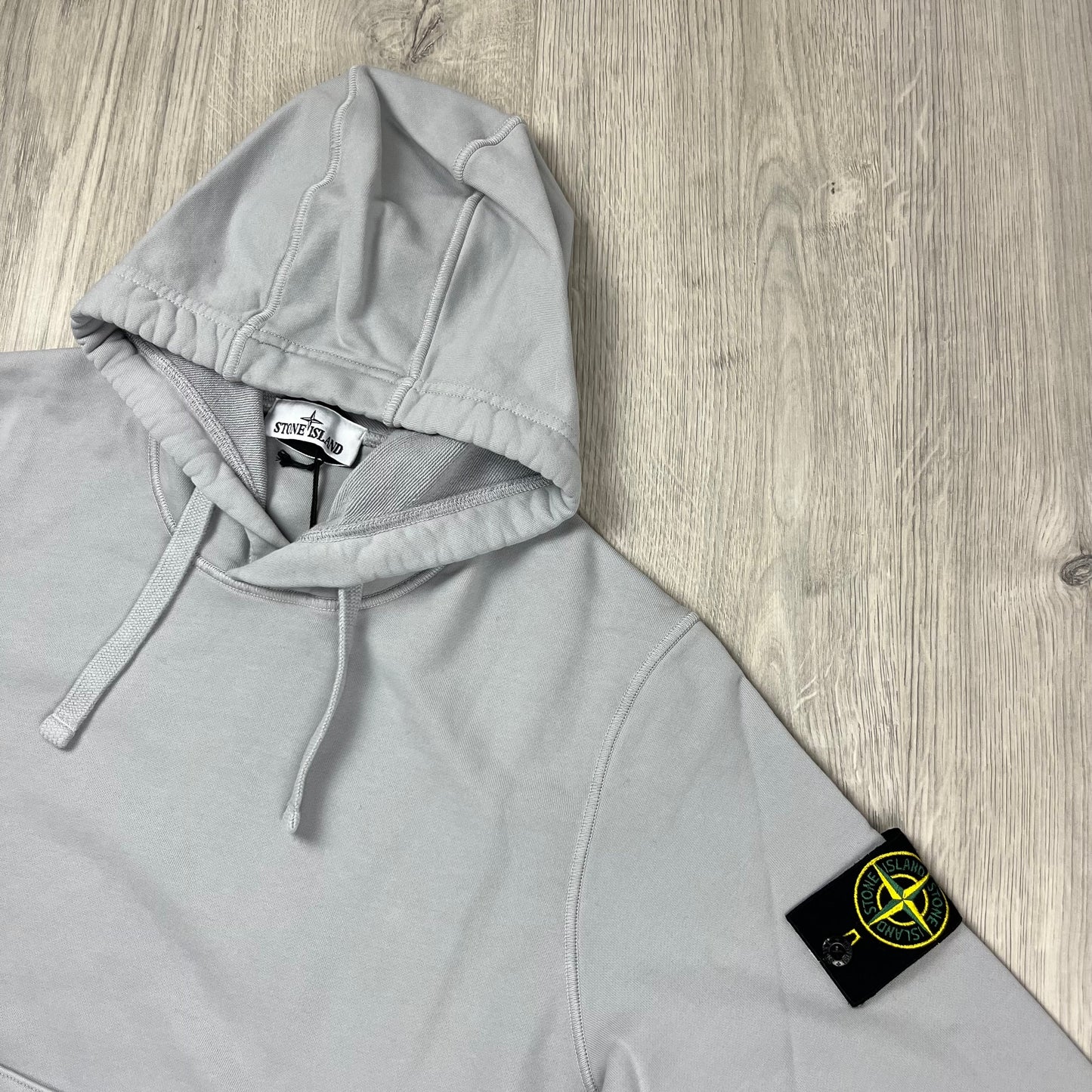 Stone Island Dyed Hoodie - Pearl Grey