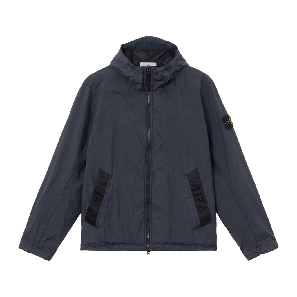 [Stone Island] Garment Dyed Crinkle Reps Ny Recycled Nylon Hooded Jacket
