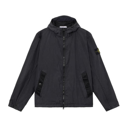 [Stone Island] Garment Dyed Crinkle Reps Ny Recycled Nylon Hooded Jacket