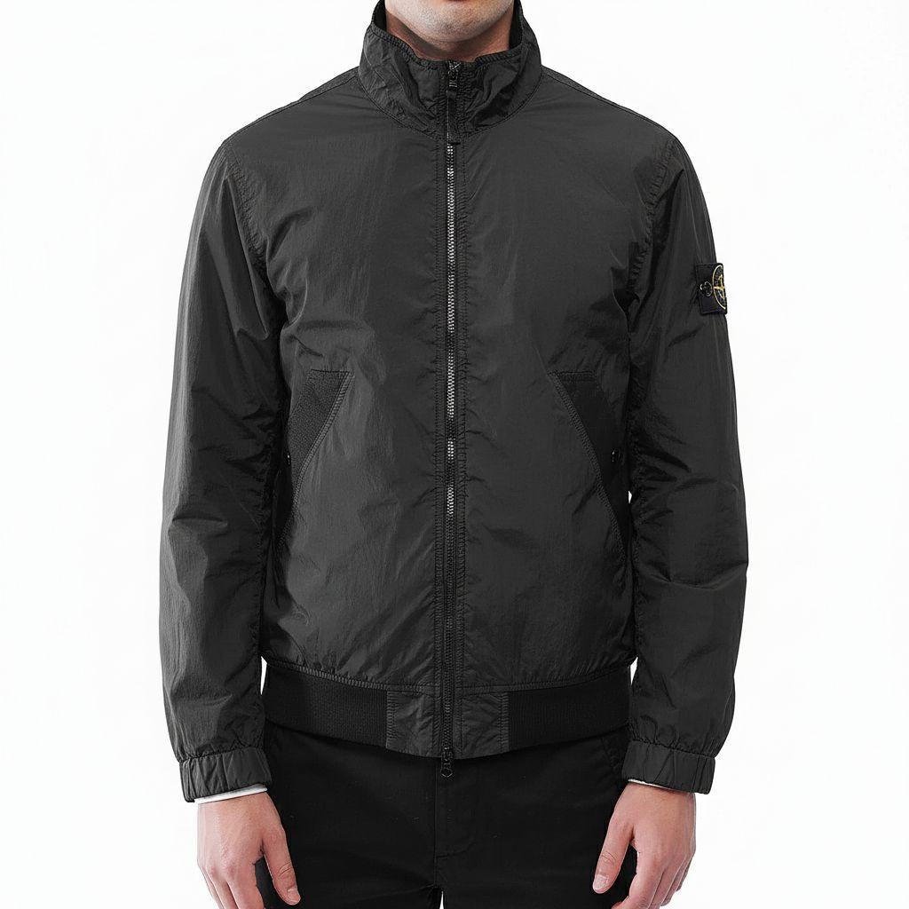 [Stone Island] Garment Dyed Crinkle Reps Ny Recycled Nylon Stand Collar Jacket