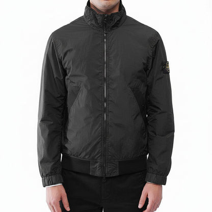 [Stone Island] Garment Dyed Crinkle Reps Ny Recycled Nylon Stand Collar Jacket